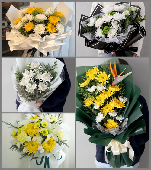湖北黄冈市黄梅县孔垄镇万年台社区白事花束代送